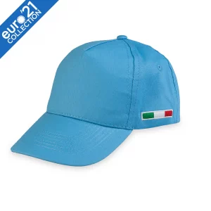 Cappellini personalizzati in cotone colore azzurro