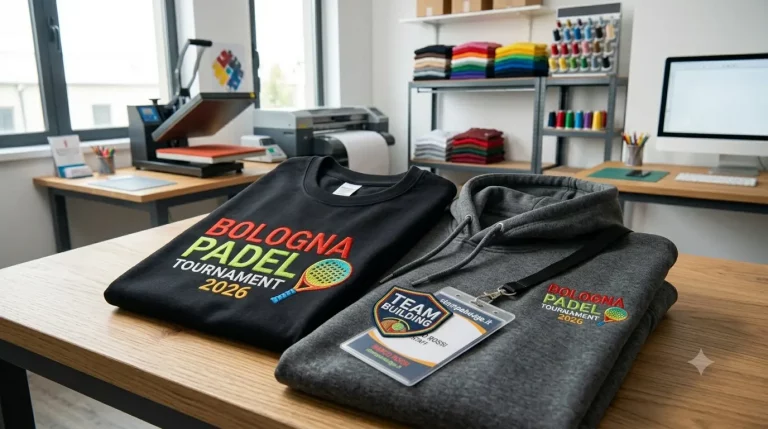 Esempio di abbigliamento personalizzato e gadget per eventi